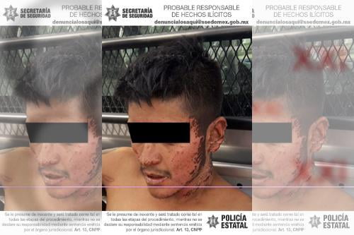 Detienena en Huehuetoca a presunto secuestrador; su "jefe" lo había quemado